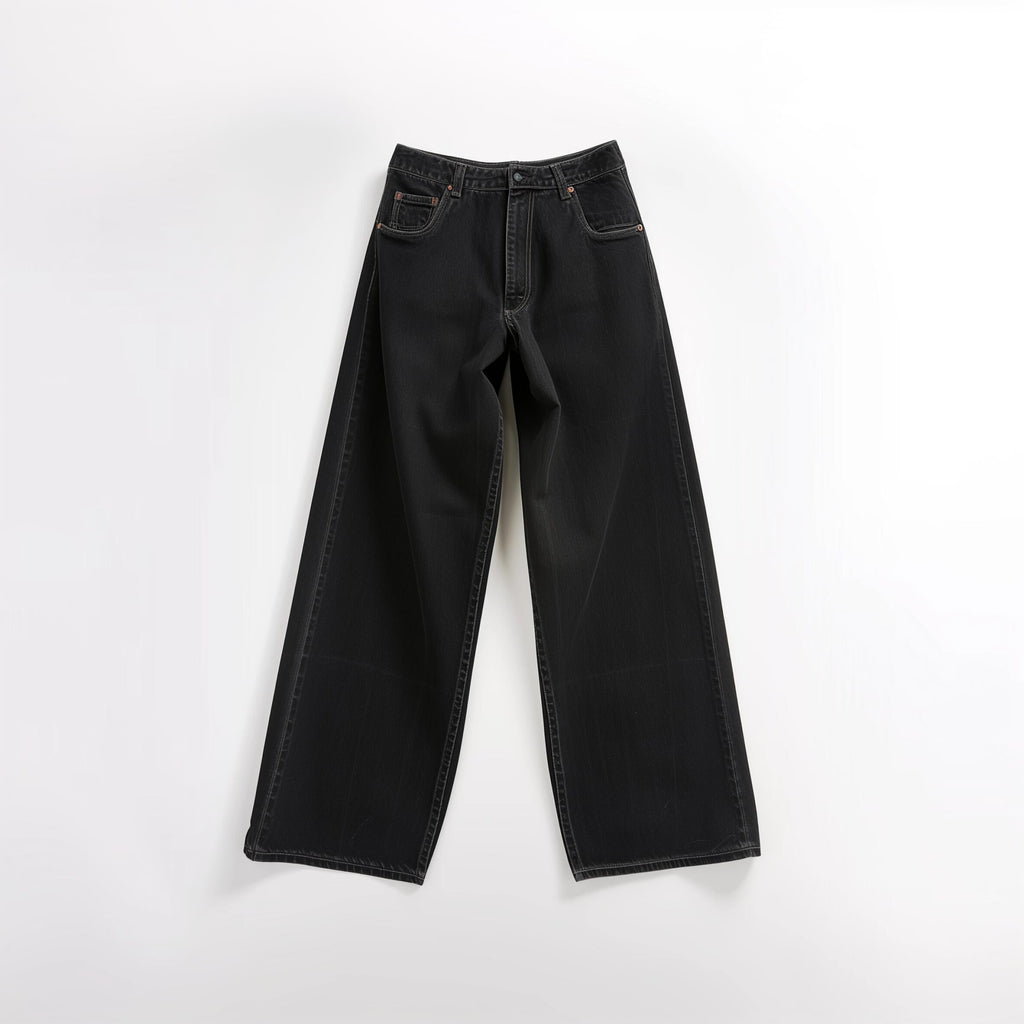 Calça Jeans Collybus Wide Leg Baggy - Black Denim Premium