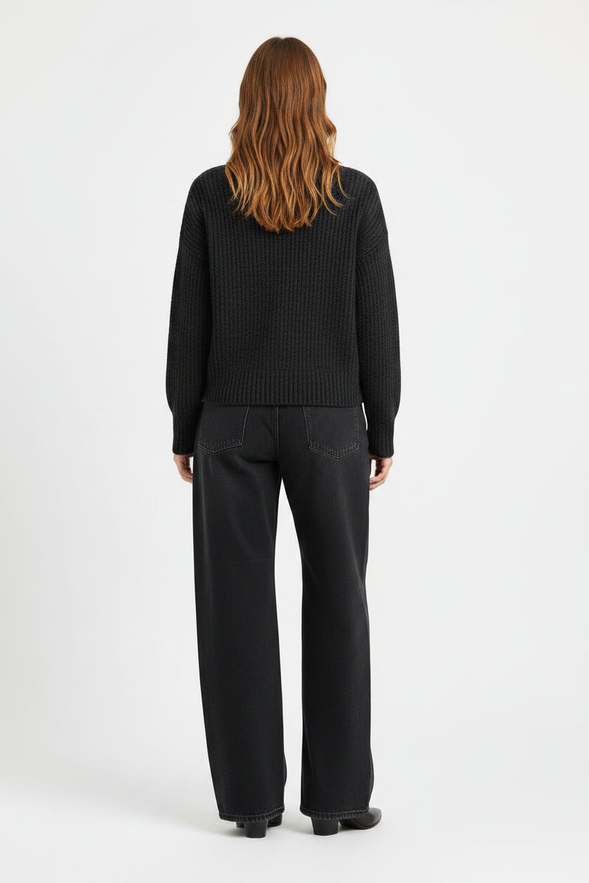 Calça Jeans Collybus Wide Leg Baggy - Black Denim Premium